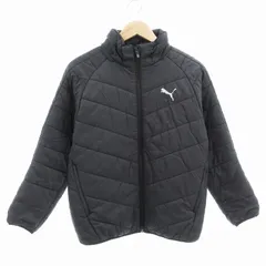 プーマ PUMA 美品 中綿ジャケット ジャンパー ロゴ ナイロン 150 黒 ブラック /AE