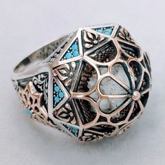 トルコ製 ミスティックトパーズ リング 925silver - メルカリ
