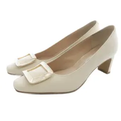 ダイアナ スクエアトゥ パンプス レザー スクエアトゥ 24cm ベージュ