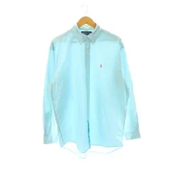 ラルフローレン RALPH LAUREN ヴィンテージ BLAKE シャツ ボタンダウン 長袖 ギンガムチェック ポニー刺繍 L ライトブルー /DF ■GY