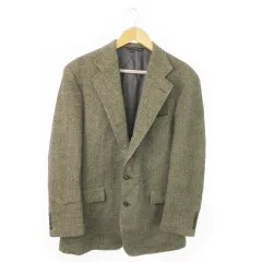 ポロ バイ ラルフローレン Polo by Ralph Lauren ヴィンテージ 2B テーラード ジャケット 総裏地 ウール ヘリンボーン 96A 7 茶 ブラウン /AO16 ■GY99