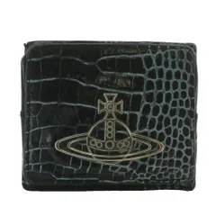 ヴィヴィアンウエストウッド Vivienne Westwood 小銭入れ コインケース レザー クロコ型押し オーブ ロゴ シルバー金具 黒 ブラック /XZ ■GY11