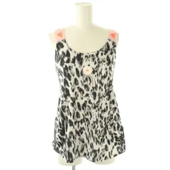 アディダス バイ ステラマッカートニー adidas by Stella McCartney タンクトップ ノースリーブ 総柄 XS ブラック ホワイト FU1582 /DF ■OS