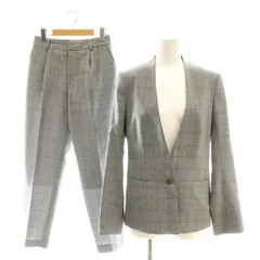 ザ・スーツカンパニー THE SUIT COMPANY チェック スーツ ジャケット パンツ セットアップ 38 グレー /AB ■OS