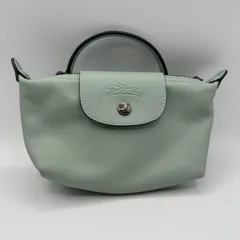 【ZA57-z】Longchamp XS ルプリアージュ エクストラポーチ ロンシャン ショルダー ミニバッグ ヴェルヴェーヌ ミントグリーン
