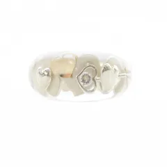 スタージュエリー STAR JEWELRY 指輪 クリアハート アクリルリング 11号 925/K18 クリアのサムネイル