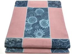 平和屋着物●中国三大刺繍　相良刺繍　太鼓柄袋帯　紬地　菊唐草文　正絹　逸品　CABB0413hy