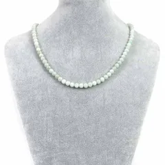 シンプルストーンネックレス翡翠（ミャンマージェイド）【丸玉】6mm【天然石ビーズパワーストーン】