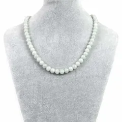 シンプルストーンネックレス翡翠（ミャンマージェイド）【丸玉】8mm【天然石ビーズパワーストーン】