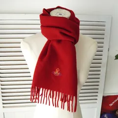 ヴィヴィアン ウエストウッド オーブ ウール マフラー レッド