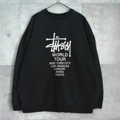 ステューシー ワールドツアー スウェットパーカー ブラック Mサイズ STUSSY（ステューシー） プルオーバー パーカー World Tour(stussy