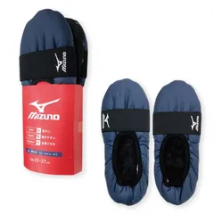 【新品】Mizuno ミズノ 中綿入りルームシューズ 紳士用 ネイビー 紺 25〜27cm 暖かい 人気 おしゃれ かっこいい 中綿入り 撥水素材 ポリエステル 家で洗える 軽量 防寒 秋冬 オフィス おうち時間 旅行