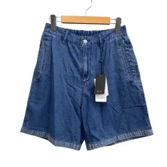 アルマーニエクスチェンジ A/X ARMANI EXCHANGE タグ付き ハーフパンツ デニムキュロット イージーゴム ブルー サイズ28 S-M相当 