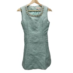 Emiria Wiz(エミリアウィズ) ワンピース サイズM レディース美品  - ライトグリーン×アイボリー×クリア