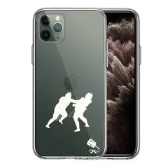 iPhone11pro ケース クリア 相撲 おすもう 突き出し 白 スマホケース 側面ソフト 背面ハード ハイブリッド 