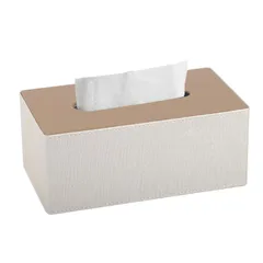 ティッシュケース おしゃれ PUレザー 内寸約W23.5×D12×H9cm ティッシュボックス ティッシュカバー tissue box ティッシュおしゃれケース 箱 家/オフィス/車用/ホテル ファッション インテリア ギフト (ベージュA)R11325
