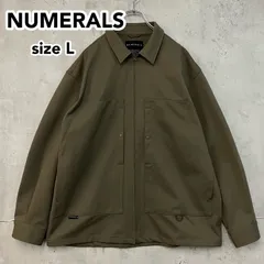 【美品】NUMERALS ヌメラルズ フルジップ ジャケット Lサイズ オリーブ/カーキ ポリエステル100% ブルゾン 薄手 アウトドア スポーツMIX ADST RIA ユニセックス ★ ◇■