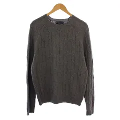 ブルックスブラザーズ BROOKS BROTHERS ニット セーター 長袖 クルーネック ケーブル ウール M グレー /BM