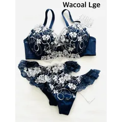 【新品】Wacoal Lge　ワコールルジェ 28G ブラ＆ソング(Tバックショーツ)2枚 3Pセット　E75/M   送料込み　6460681