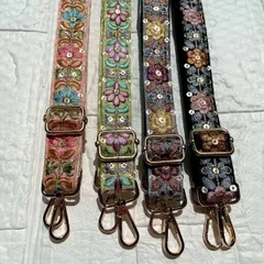 インド刺繍リボン　ショルダーストラップ　ショルダーベルト　スマホストラップ　ハンドメイド　＊No.38
