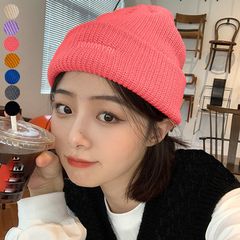 니트 모자 레이디스 영자 로고 7색