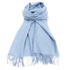 ビームスボーイ BEAMS BOY カシミヤ 大判 マフラー  ストール ライトブルー 250502E ■GY14