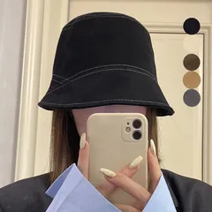 ステッチバケットハット レディース