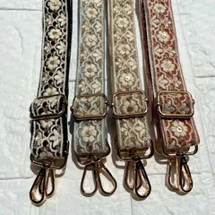 インド刺繍リボン　ショルダーストラップ　ショルダーベルト　スマホストラップ　ハンドメイド　＊No.39