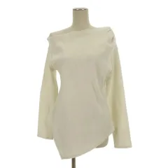 ザラ ZARA アシンメトリー ニット 長袖 セーター ホワイト L 251002E