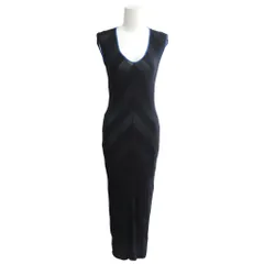 ティーバイアレキサンダーワン T by Alexanderwang マキシ丈 ワンピース ロング ドレス ノースリーブ 黒 ブラック XS IBO78のサムネイル