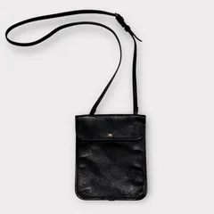 超美品！LOEWE ロエベ　ロゴ型押し　レザー　ショルダーバッグ　サコッシュ　ブラック　メンズ レディース