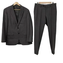 ユナイテッドアローズ グリーンレーベル シングルスーツ メンズ美品  - ダークネイビー×ボルドー×ダークグレー 千鳥格子柄