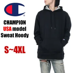 【新品・未使用】【ブラック／黒】【S～4XL】チャンピオン パーカー スウェット メンズ レディース キッズ 大きいサイズ USAモデル CHAMPION パワーブレンド プルオーバー 無地 裏起毛 大きめ ゆったり ビックシルエット ブランド