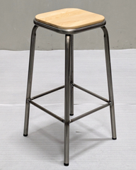 【Bランク】スチール ハイスツール シルバー