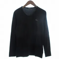 バーバリーブラックレーベル BURBERRY BLACK LABEL Tシャツ カットソー 長袖 ワンポイント コットン 黒 ブラック 2