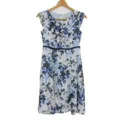 トッカ ワンピース トップス ノースリーブ 花柄 レディース 紺×水色×緑 TOCCA 【中古】