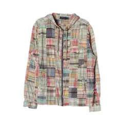 ポロ ラルフ ローレン パッチワーク マドラスチェック フーデッド ジップアップ ジャケット M