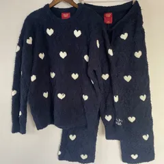 ジェラートピケオム　メンズ　ジャガード　ハート　ルームウェア　セットアップ　M ネイビー