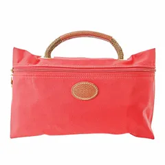 ロンシャン LONGCHAMP ポーチ ハンドバッグ ナイロン レッド 赤 0625