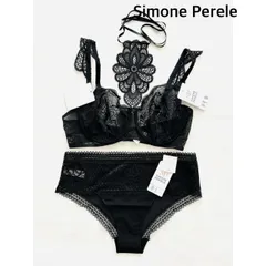 【新品】Simone Perele　シモーヌぺレール ブラジャー＆ショーツ＆チョーカー 3点セット   95D/2   送料込み　6460687