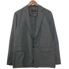 GLOBAL WORK グローバルワーク 秋冬 ストレッチ★ グレンチェック テーラード ジャケット Sz.M メンズ 灰 グレー