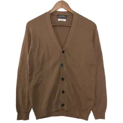 nano universe ナノユニバース 通年 ウォッシャブル★ コットン ニット カーディガン Sz.S メンズ ブラウン 茶色系