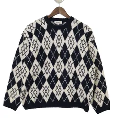 SCAPA スキャパ 秋冬 ウール100％★ アーガイル柄 セーター ニット Sz.M レディースのサムネイル