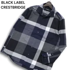 美品★ BLACK LABEL CRESTBRIDGE ブラックレーベル クレストブリッジ 長袖 チェック ネル シャツ Sz.L　メンズ ネイビー
