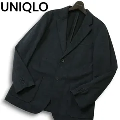 【美品 23AW】UNIQLO ユニクロ 通年 ストレッチ★ コンフォート 2B テーラード ジャケット Sz.L メンズ 灰 グレー