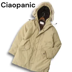 Ciaopanic チャオパニック 秋冬 リアル コヨーテ ファー★ フード裏ボア ダウン コート Sz.M メンズ
