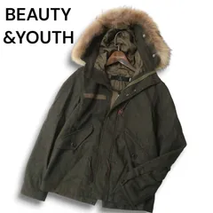 BEAUTY&YOUTH ユナイテッドアローズ 秋冬★ リアル ファー ショート ウール モッズ コート ジャケット Sz.S メンズ