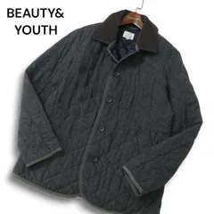 BEAUTY&YOUTH ユナイテッドアローズ 秋冬★ ウール ツイード 中綿 キルティング ジャケット Sz.XL メンズ 灰 大きいサイズ