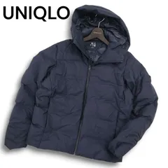 UNIQLO ユニクロ 秋冬★ シームレス フーディー ダウン パーカー ジャケット Sz.M メンズ 紺 ネイビー
