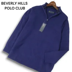 【新品 未使用】 BEVERLY HILLS POLO CLUB ポロクラブ ウール混★ ハーフジップ ニット セーター Sz.LL メンズ 大きいサイズのサムネイル